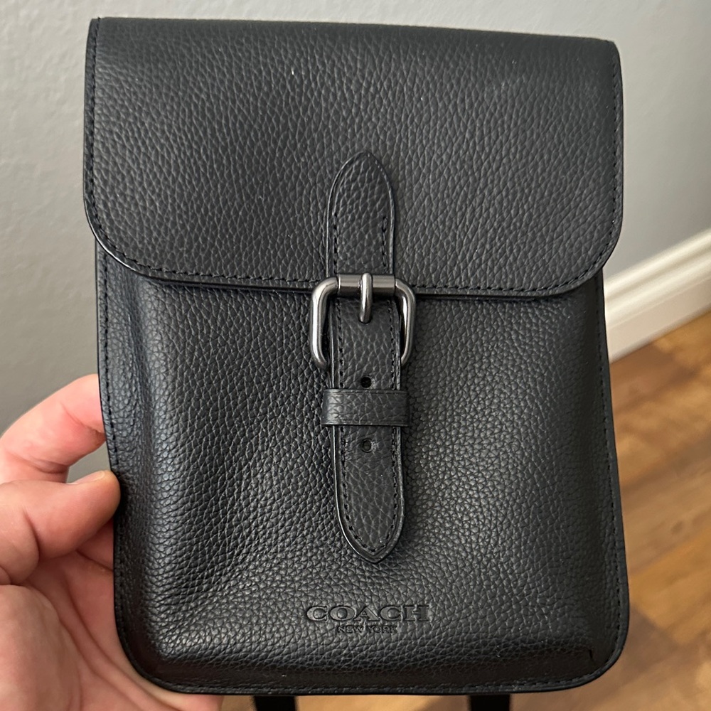 Coach Black Leather Messenger Bag
